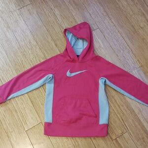 NIKE Girls Hot Pink Hoodie With Blue Details - size Small!!